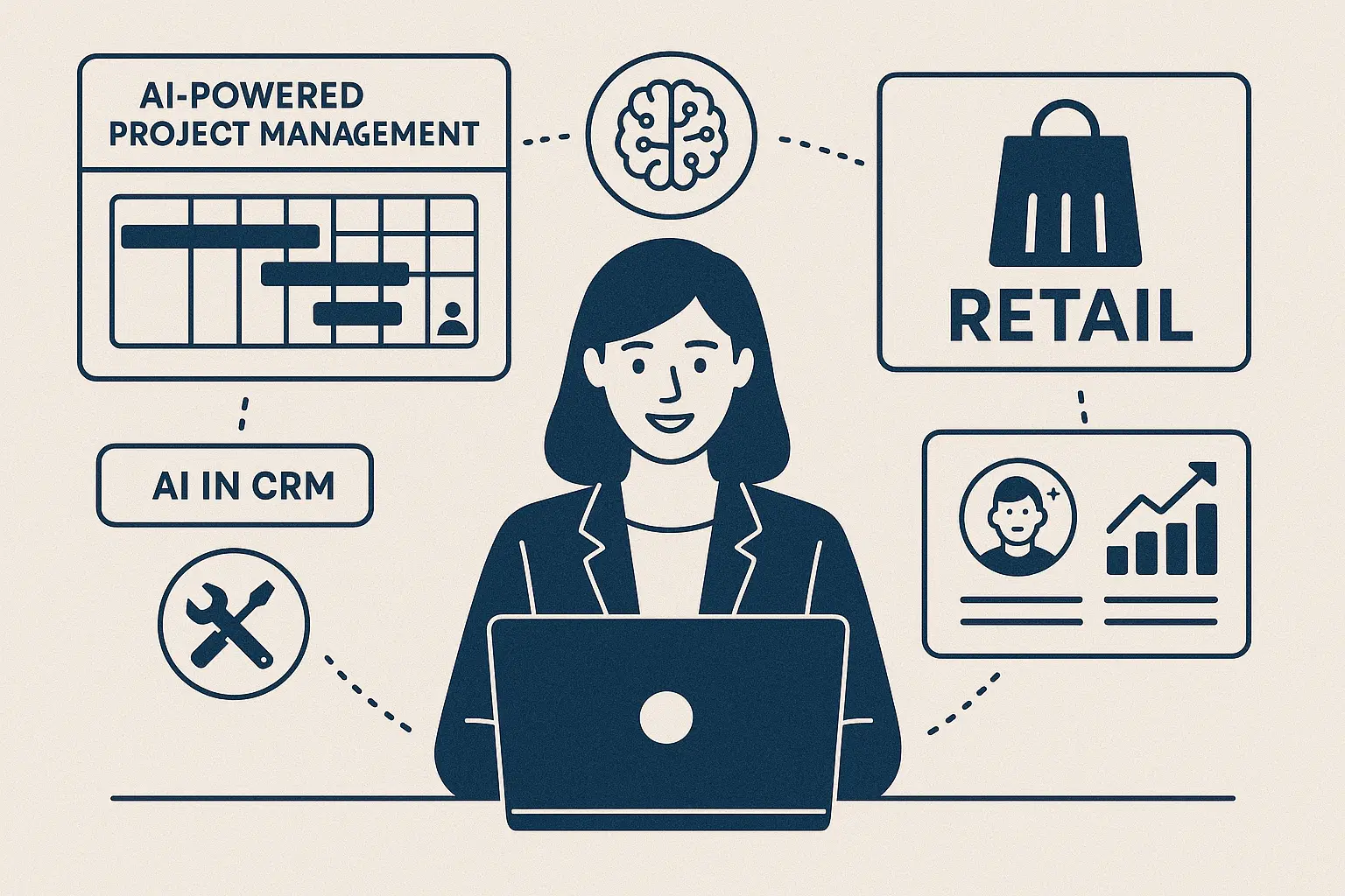 Illustration of AI application in retail CRM