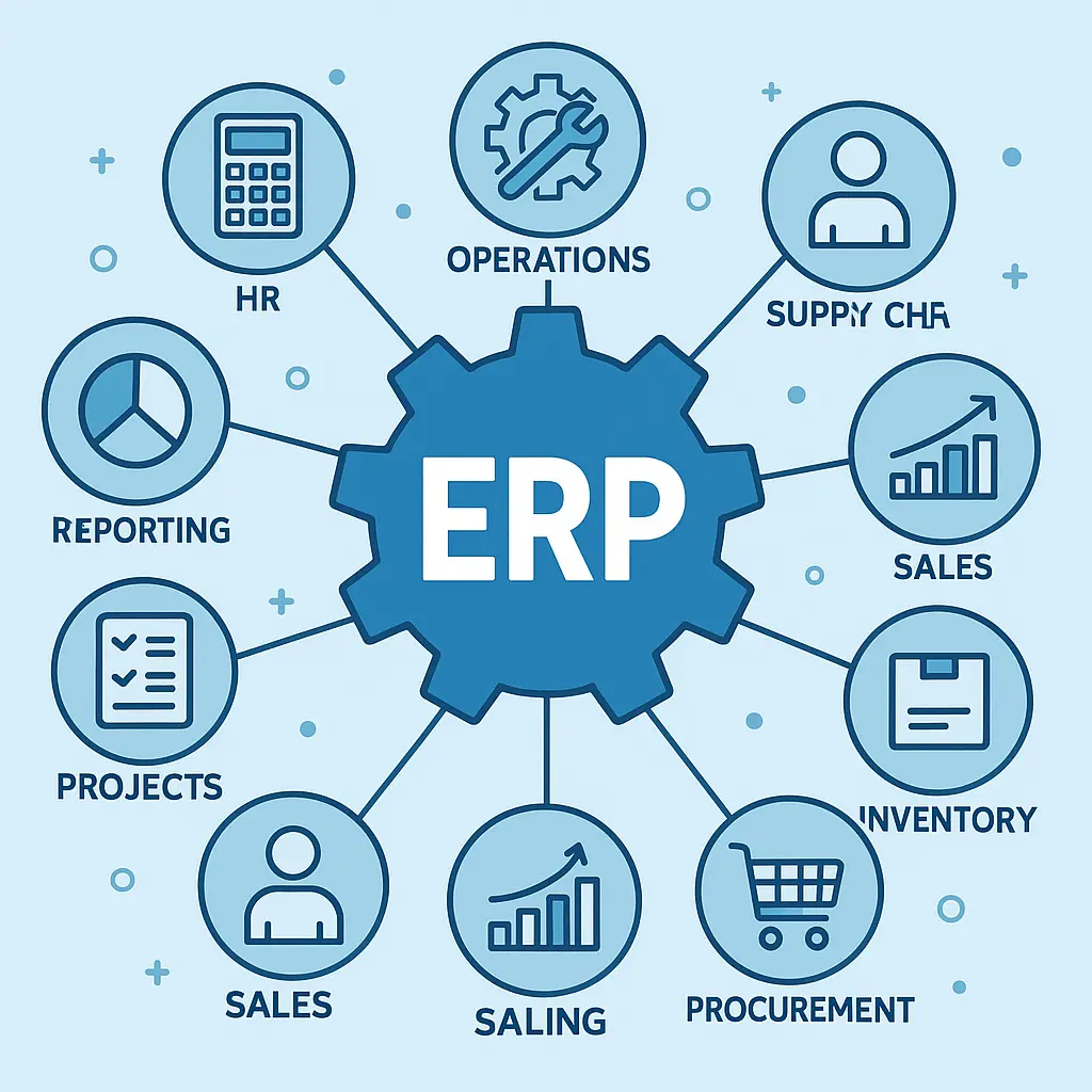 Illustration of ERP and where it can be used