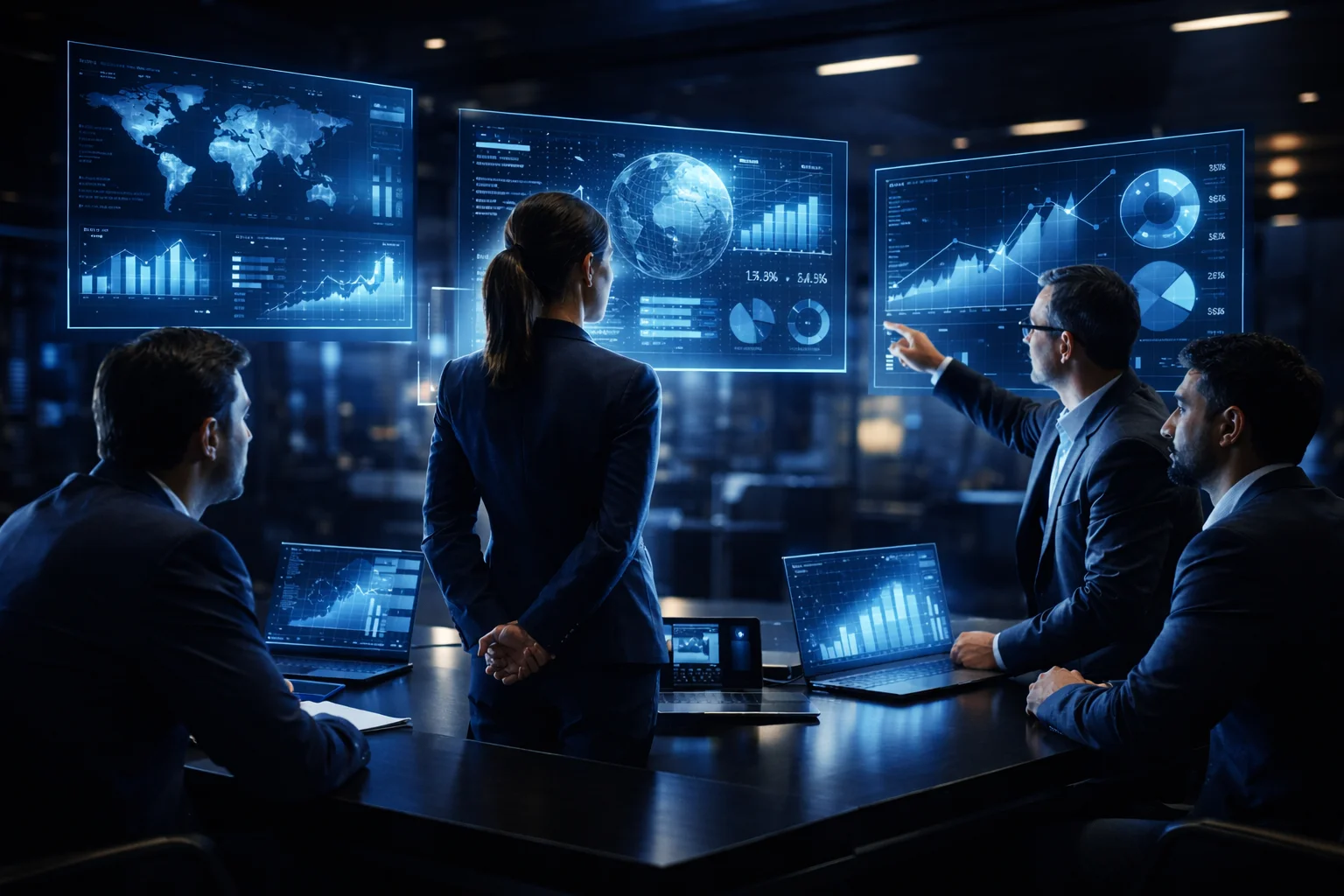 Digital transformation assessment dashboard showing baseline operational metrics, system performance analytics, and current state business insights