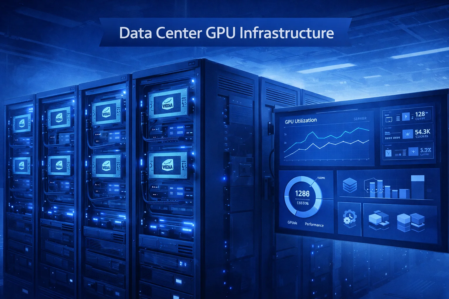 Enterprise data center GPU infrastructure supporting AI cloud compute workloads