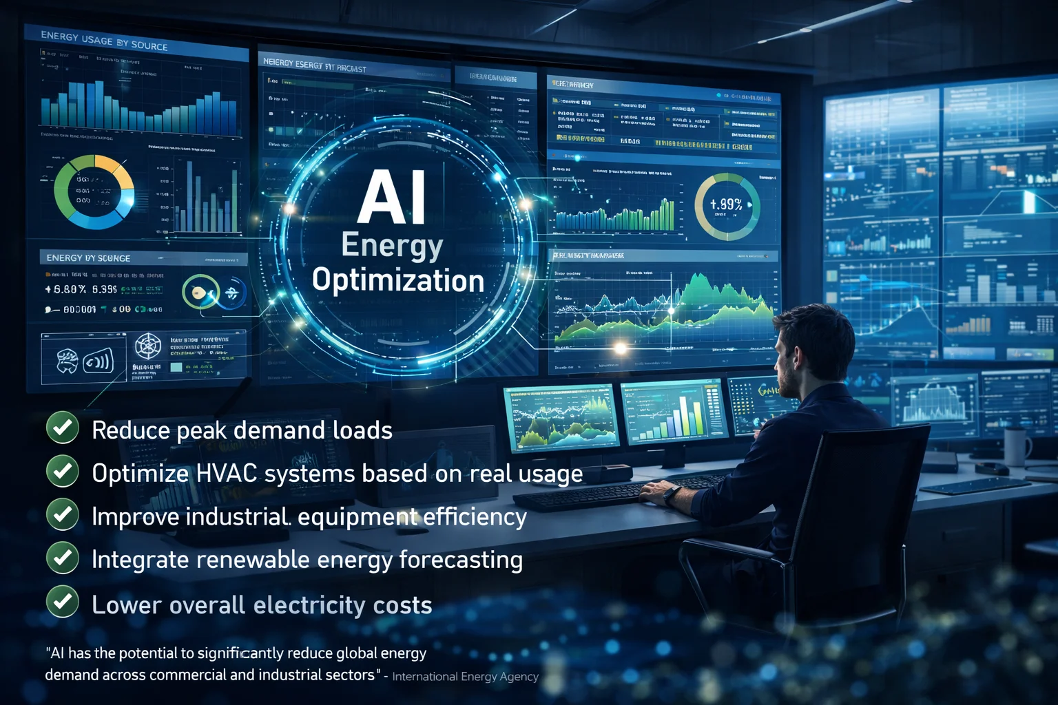 AI powered energy optimization dashboard for sustainable business growth