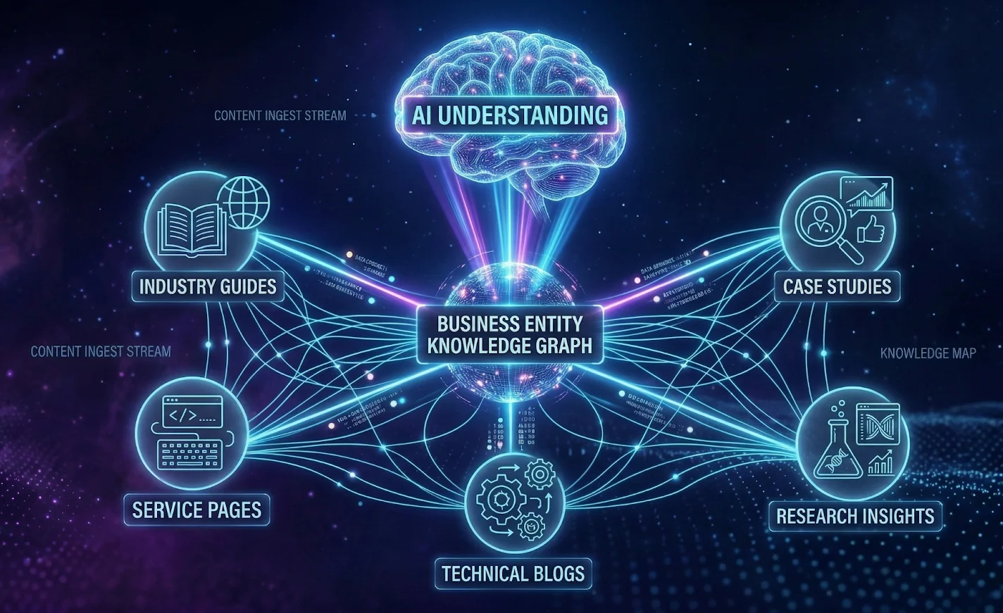 AI scanning digital business profiles to identify trusted companies and generate vendor recommendations