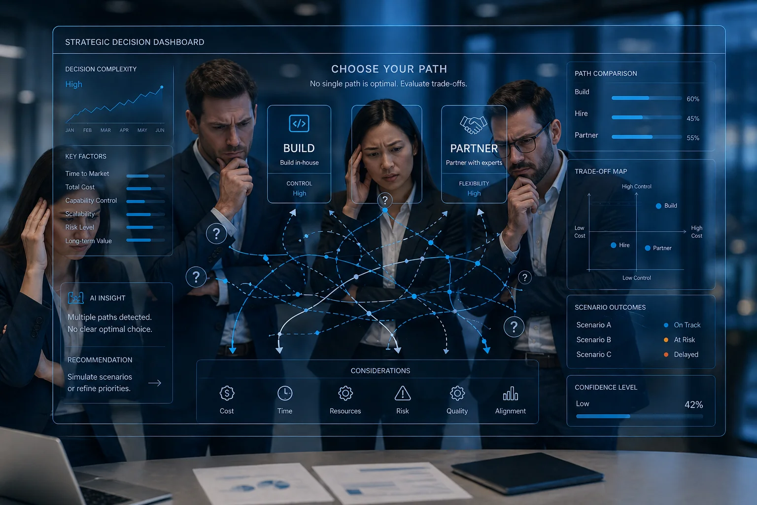Confusion in choosing the right AI execution strategy leading to delayed outcomes