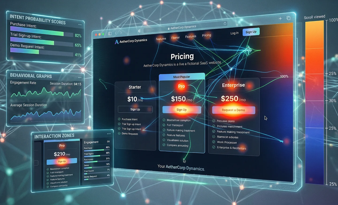 AI analyzing scroll clicks and behavioral engagement patterns