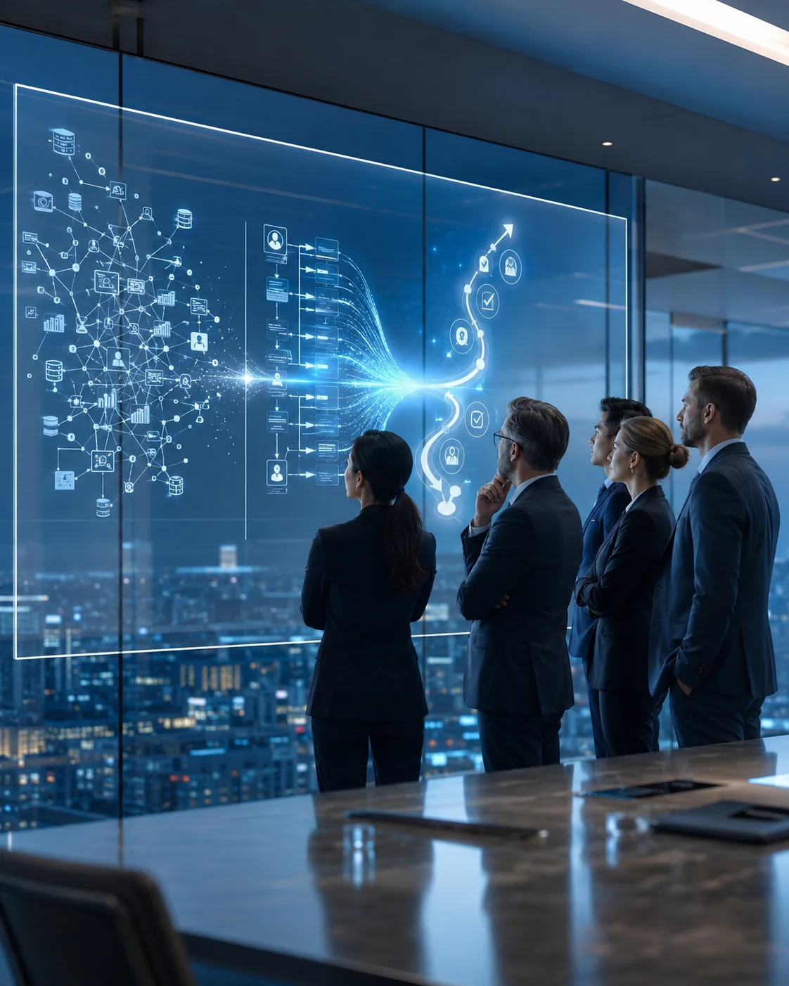 Business leaders reviewing AI readiness before hiring AI engineers