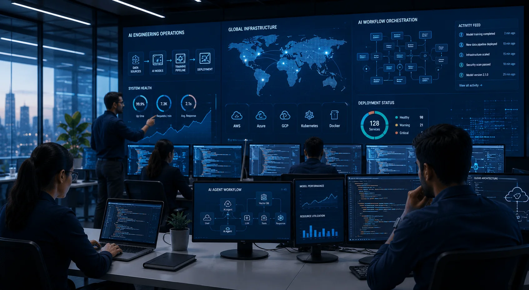 Enterprise AI engineering team managing cloud infrastructure and operational AI systems.