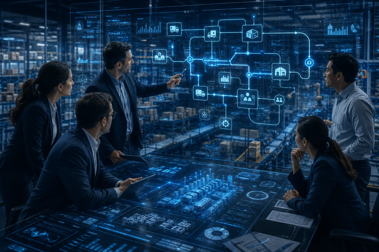 AI consultants mapping operational workflows and identifying automation opportunities