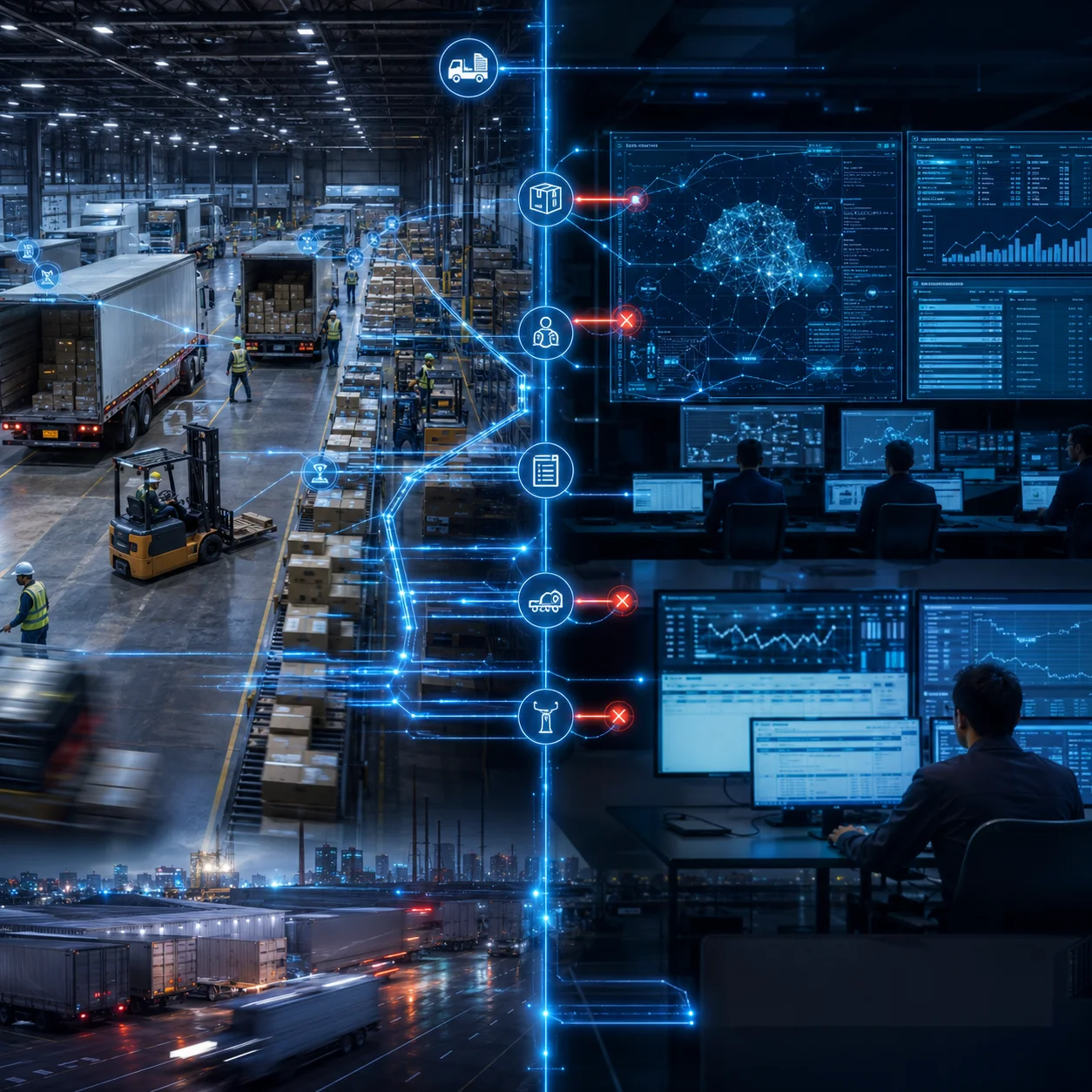 Real time warehouse operations moving faster than delayed system updates and manual approvals