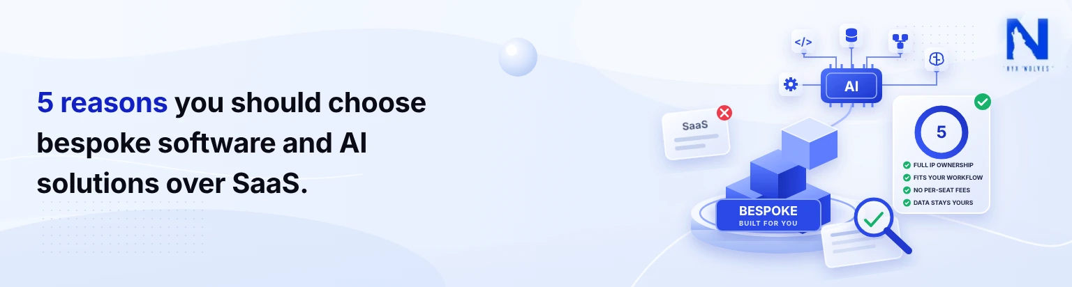 5 reasons you should choose bespoke software and AI solutions over SaaS